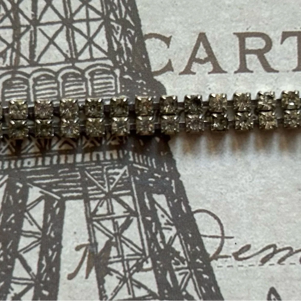 Vintage Double Tennis Rhinestone Bracelet
